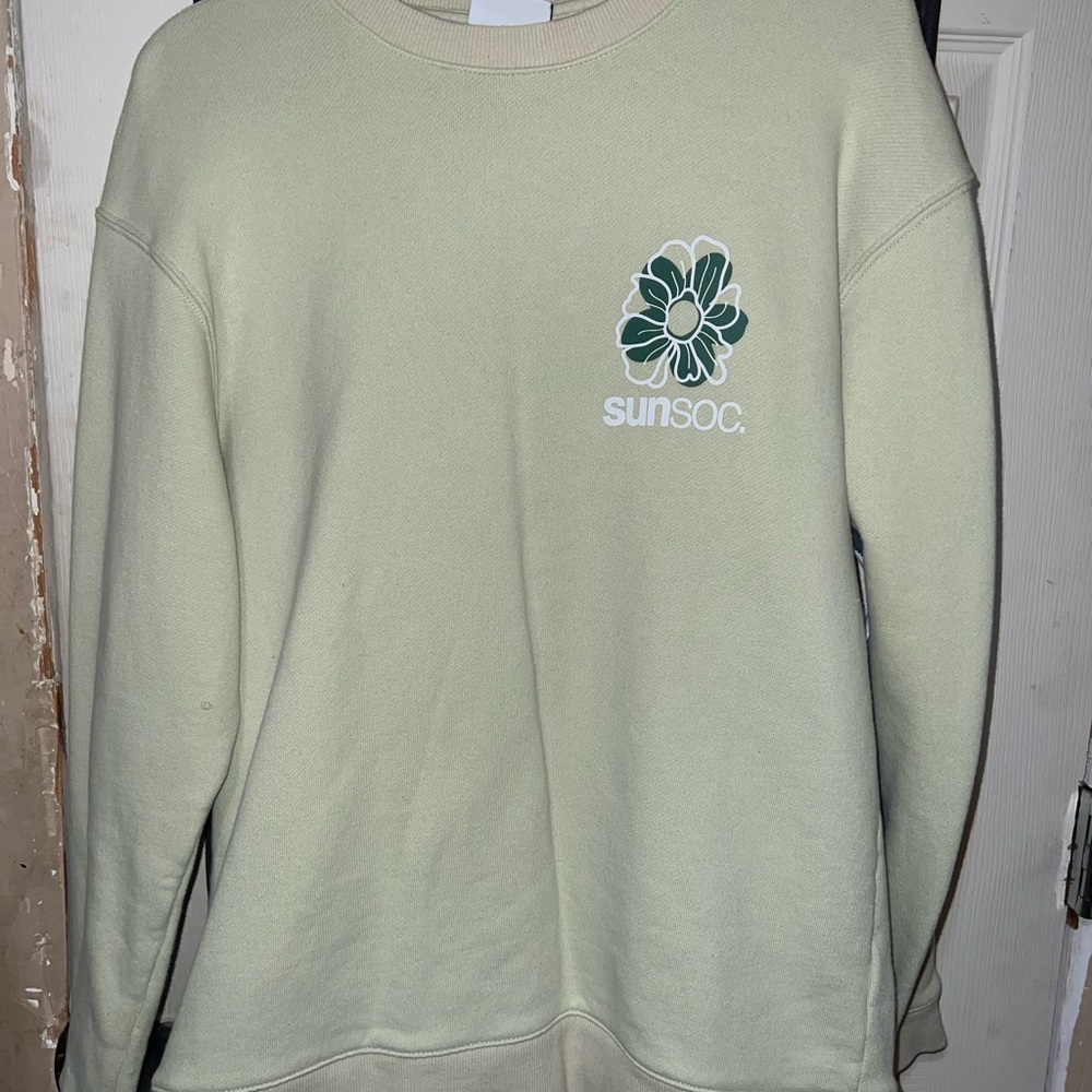 h&m light green relaxed fit sweatshirt